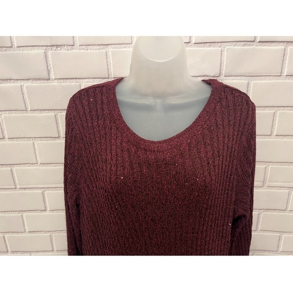 APT 9 women Burgundy long sleeve sweater /size XXL - Picture 4 of 7